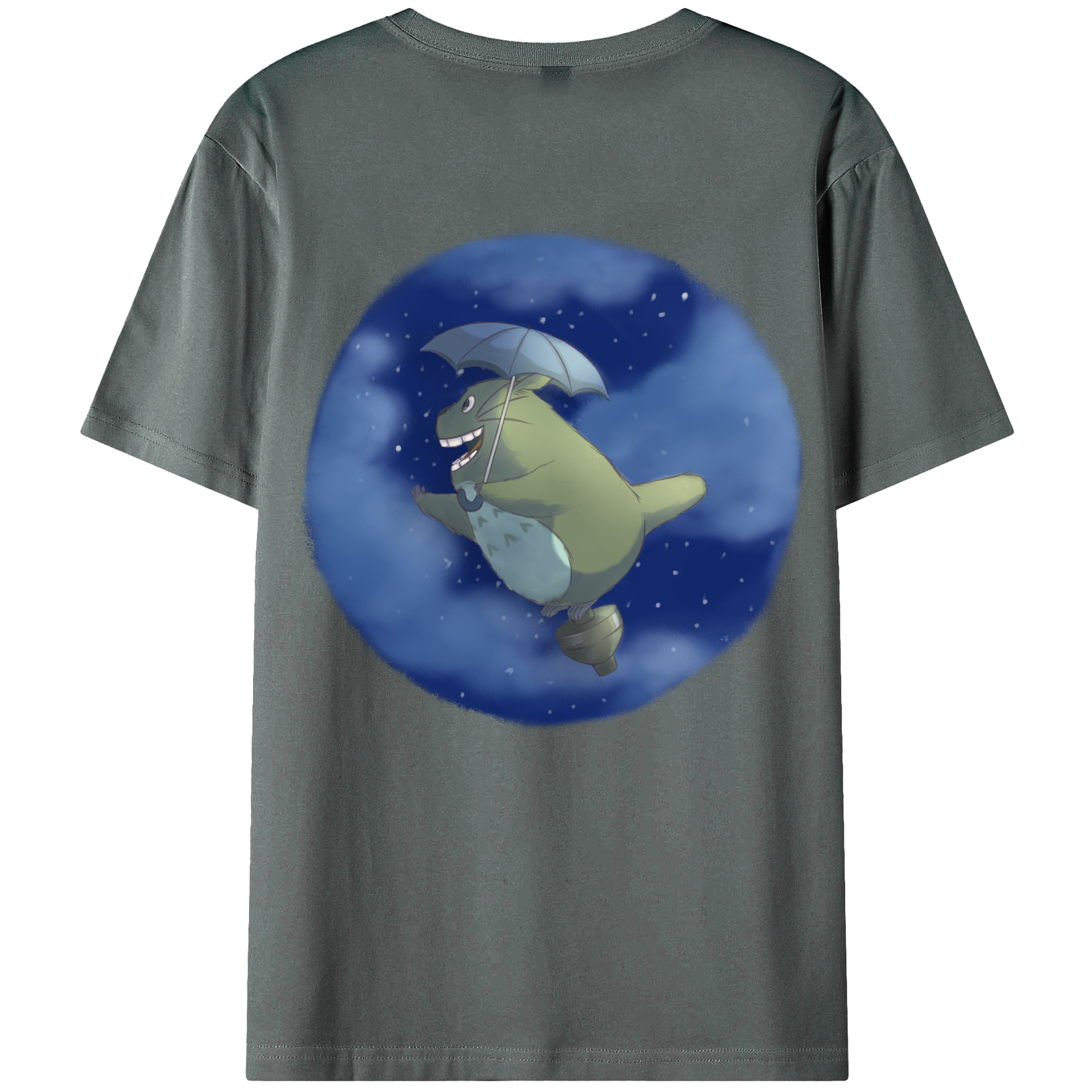 （画像用） となりのトトロ 草壁メイ 草壁サツキ My Neighbor Totoro Satsuki Kusakabe Mei Kusakabe 綿100％ メンズ半袖Tシャツ（バックプリント） 通気性